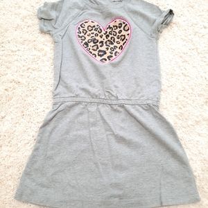 GIRLS GRAY SWEATSHIRT DRESS SIZE L 10-12